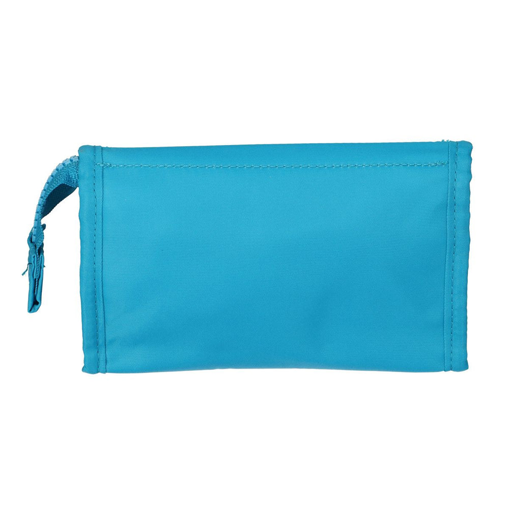 Traveller spiegeltas zee, zand zon blauw oranje 16,5cm x 11cm