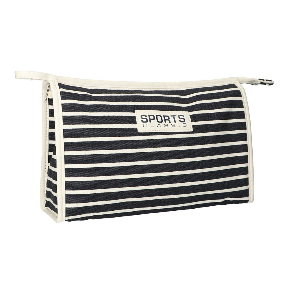 Traveller toilettas streep blauw sport klassiek 30x20cm