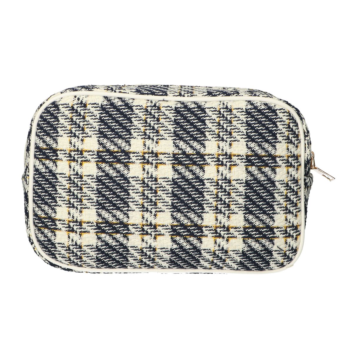 Traveller toilettas doos tweed ruit 26x16cm