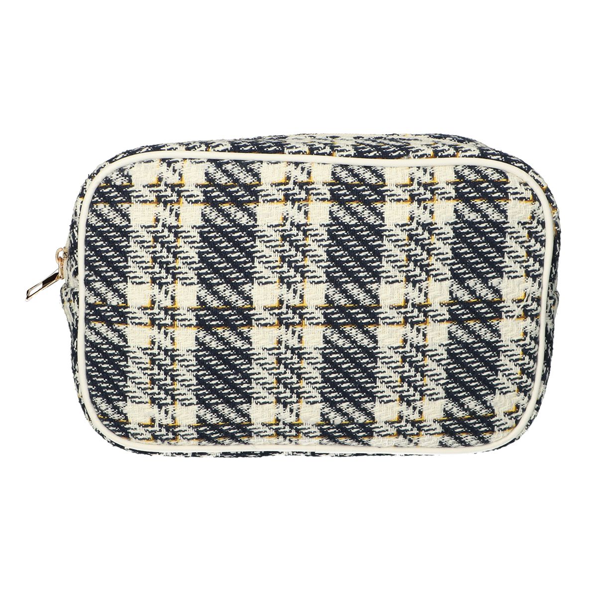 Traveller toilettas doos tweed ruit 26x16cm