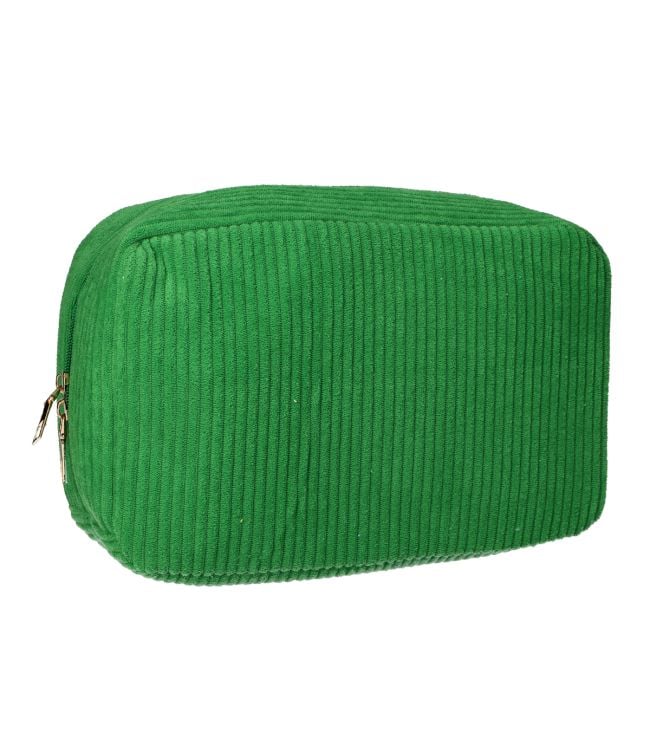 Traveller toilettas ribstof groen 28x17cm