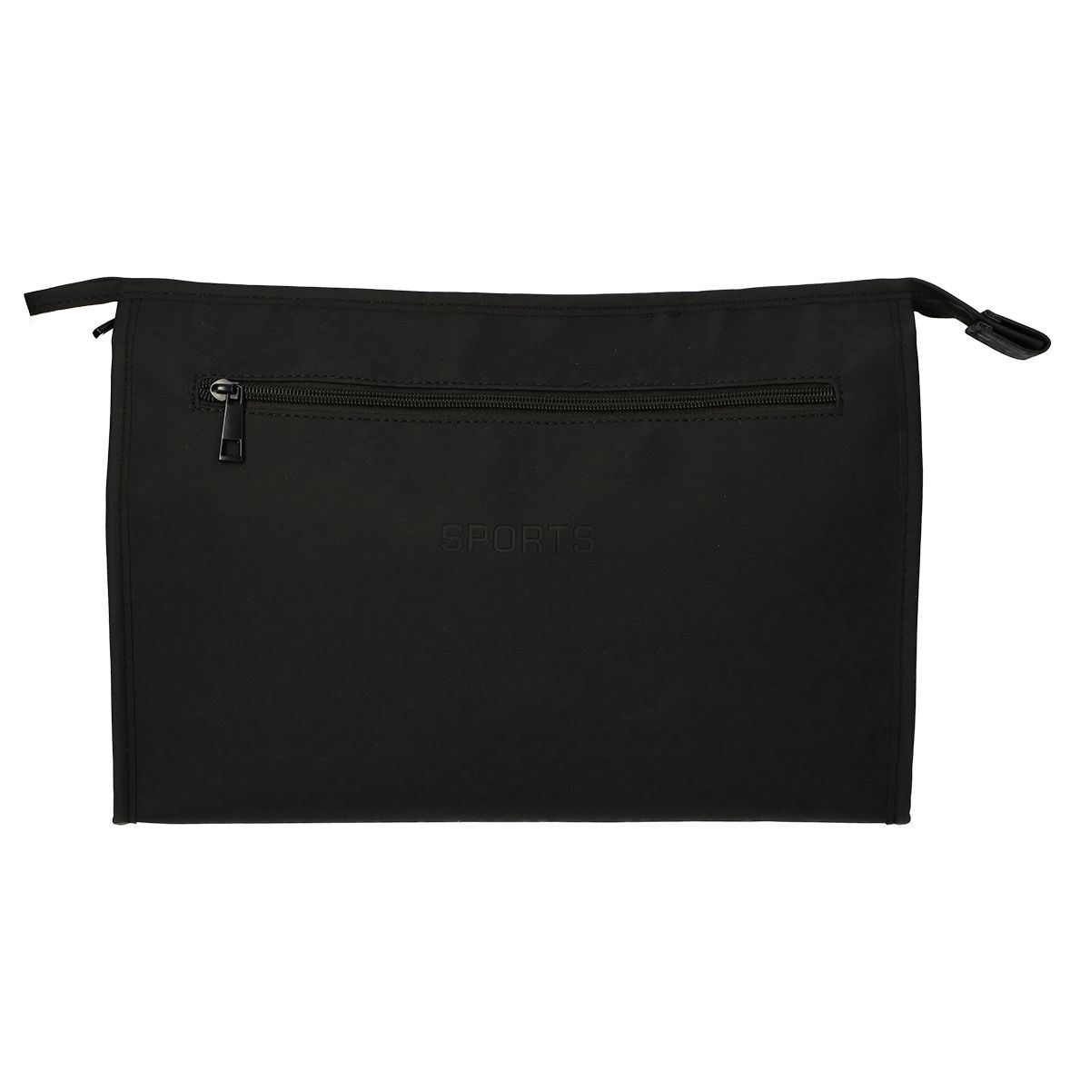 Traveller toilettas rits horizontaal zwart 35x24 cm