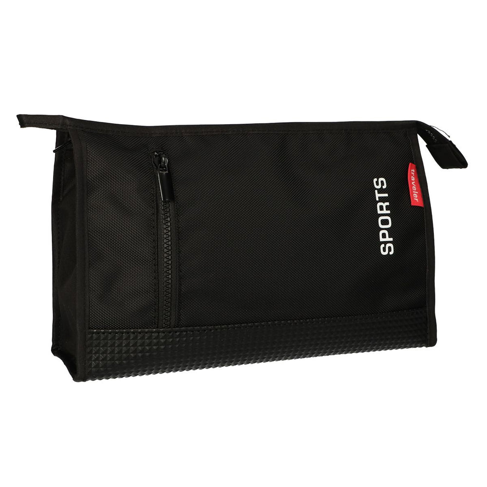 Traveller toilettas rubber zwart 30x19,5cm