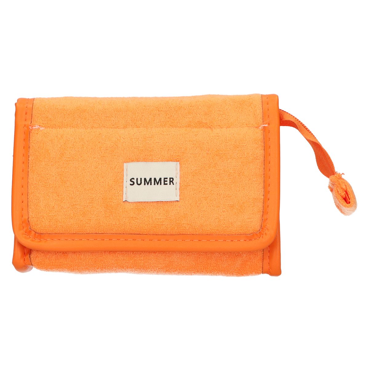 Traveller spiegeltas badstof oranje 16,5cm x 12cm