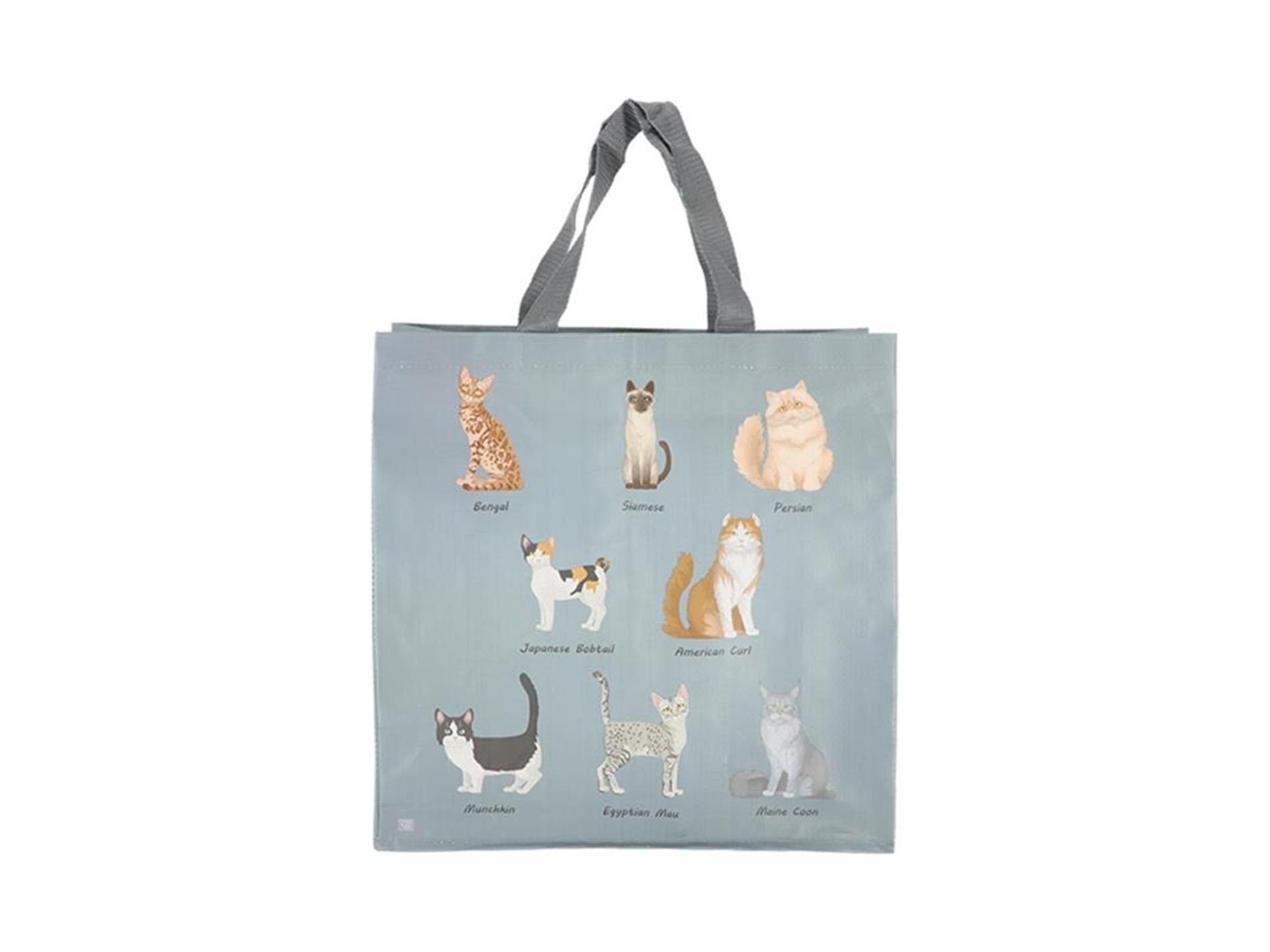 Esschert design boodschappentas kattenrassen 14,5x39,6xh40,7cm