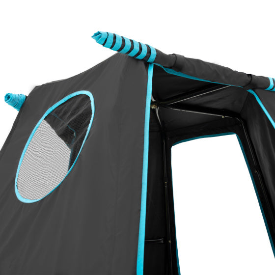 Ontdekkingsreiziger Klimtoren met Schaduwrijk Speelgebied Zwart Blauw
