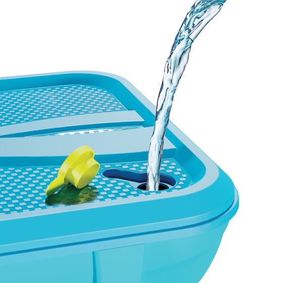 Eerste Basketbalpaal met All Surface Basis Blauw Rood