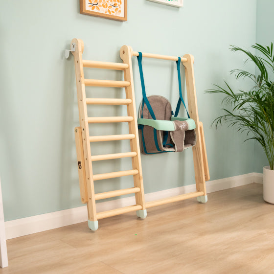 Active-Tots Houten Klimrek met Schommel vanaf 6 Maanden