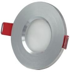 Enzo tronix inbouwspot vast rond 84mm geborsteld aluminium ip65 - 5011010