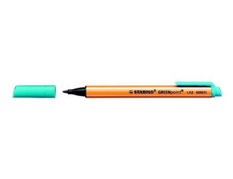 Stabilo fineliner - groene punt - turquoise