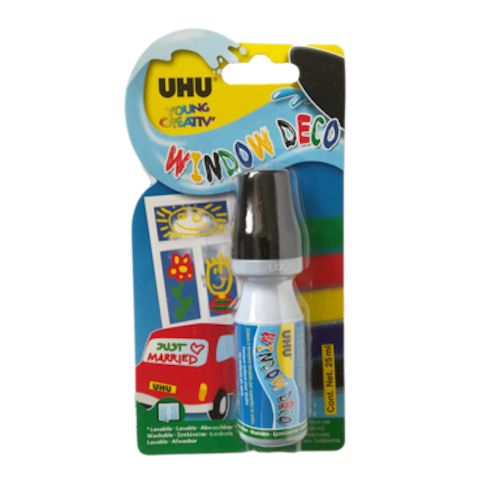 Uhu vensterstift zwart 25ml