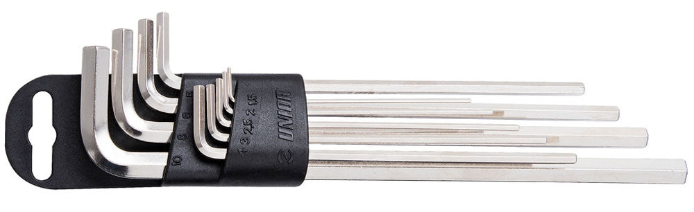 Unior tools hexagonal pin wrench set long 220 3lph-us 9 pcs.