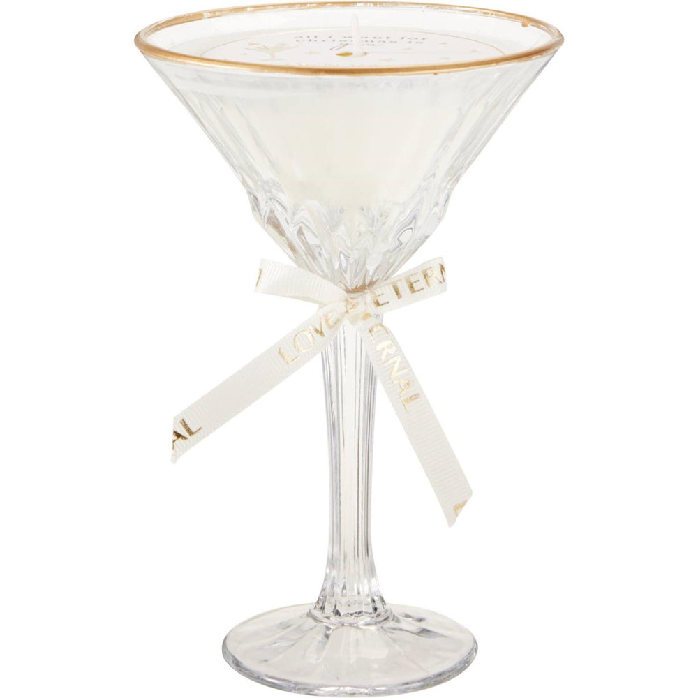 Home styling geurkaars in cocktailglas 11x17cm
