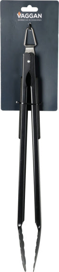 Vaggan barbecue tang RVS xl antiaanbaklaag antislip 51 cm zwart
