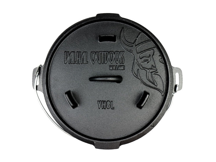 Braadpan Gietijzer zonder pootjes 8 L