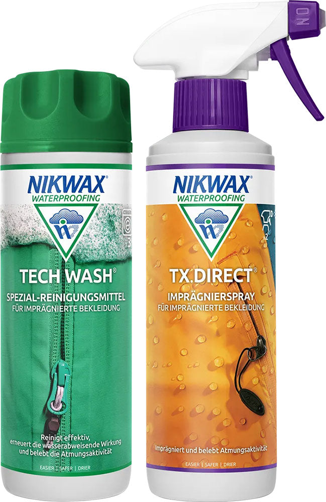 Nikwax tech wash + tx-direct spray - detergents