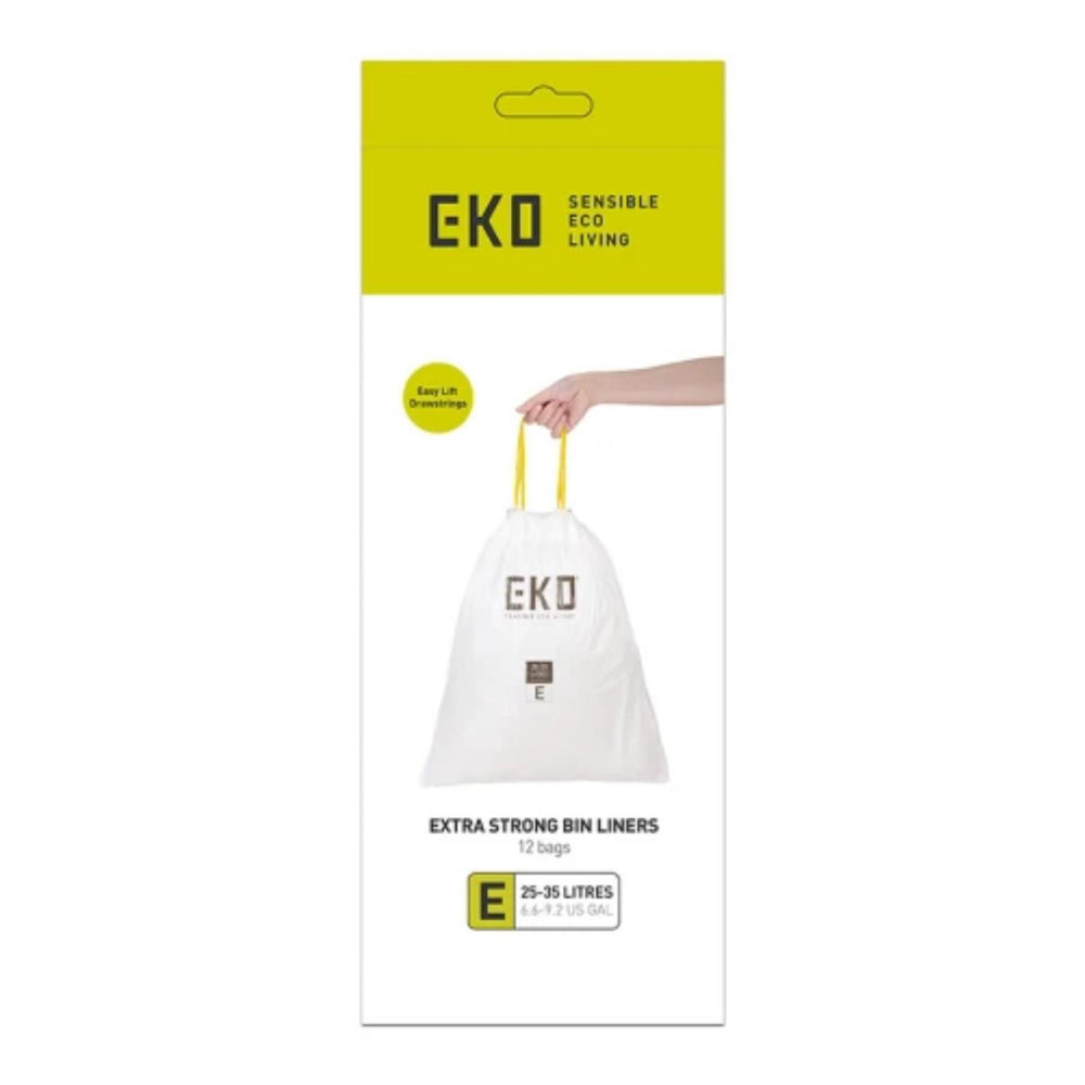 Eko afvalzak type e 25-35l rol a 12 zak wit