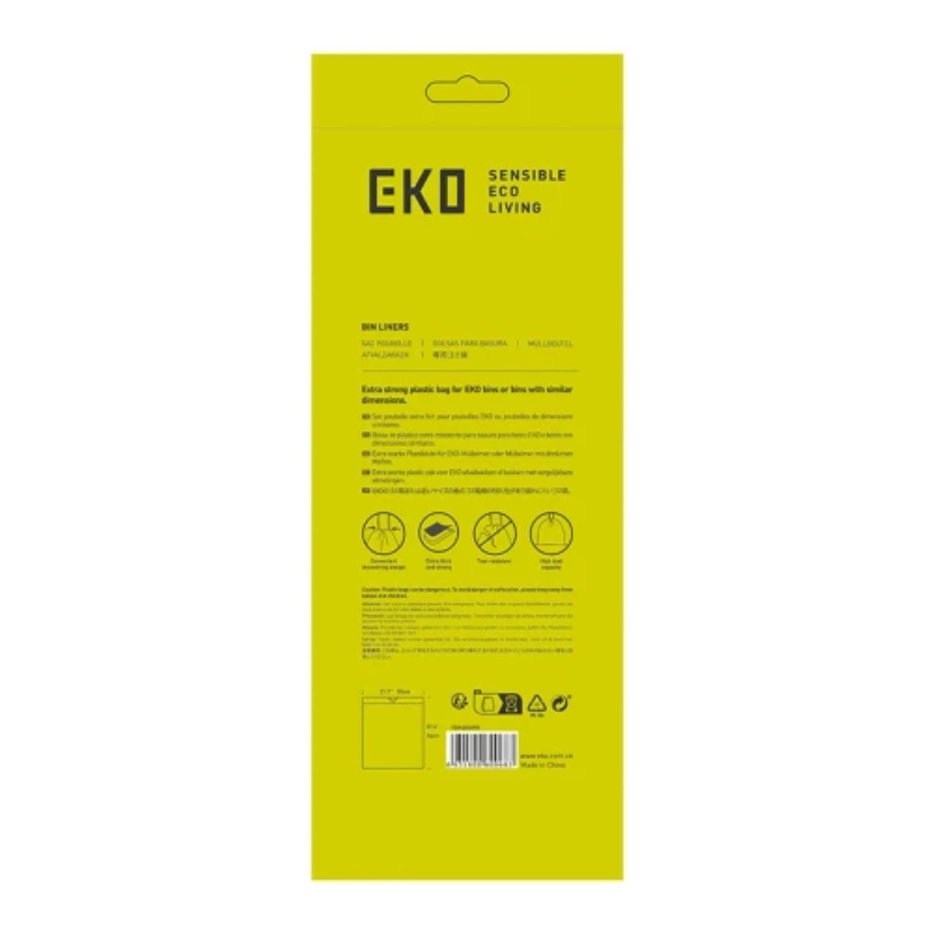 Eko afvalzak type e 25-35l rol a 12 zak wit