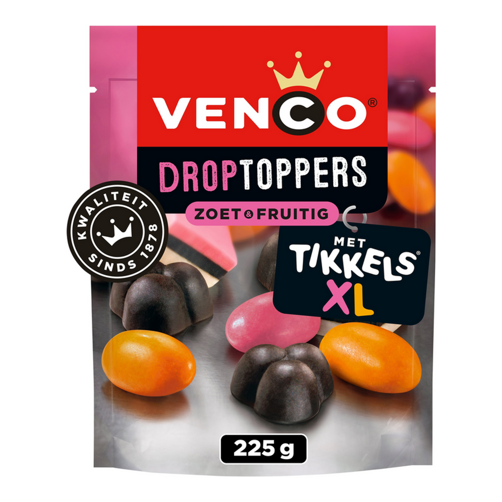 Venco droptoppers fruitig zak (10x 225gr)