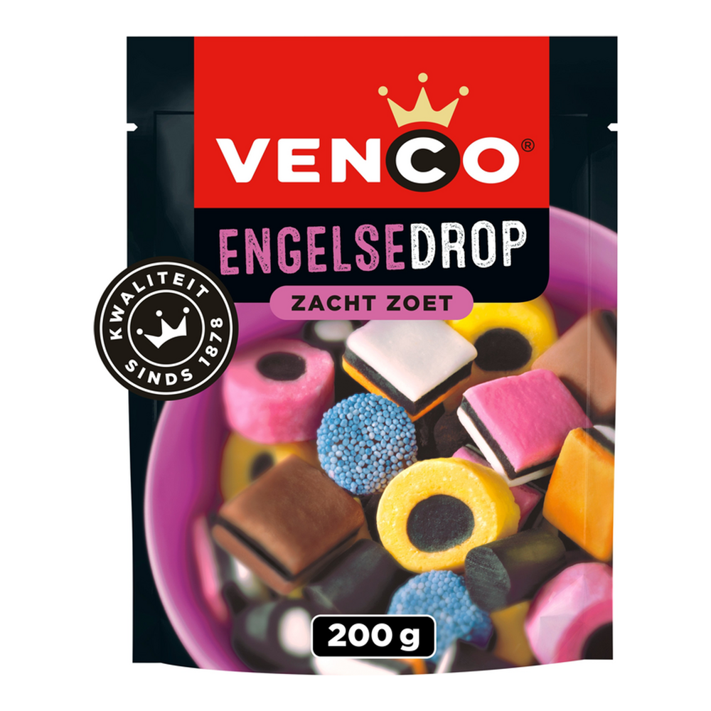 Venco engelse drop zak (10x 200g)