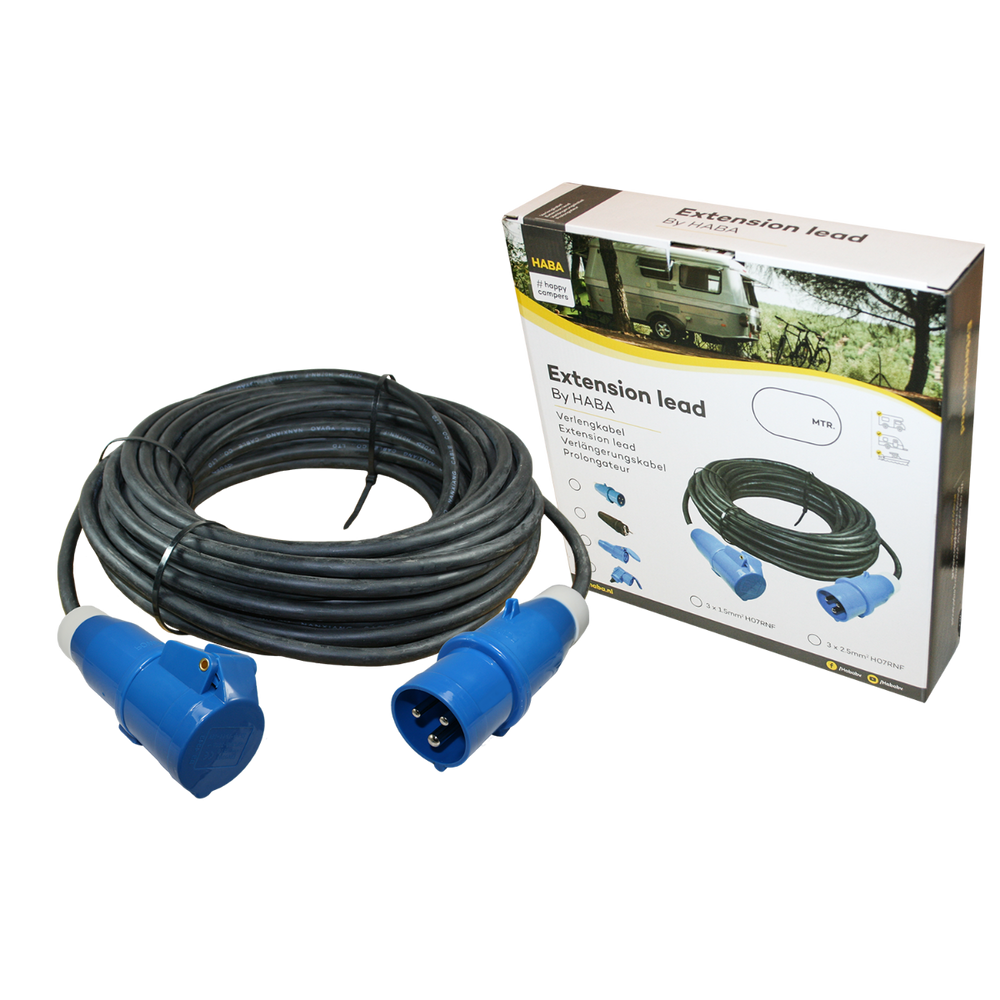 Ngk verleabel 10 meter neopreen 3x 1.5mm² - cee stekker en cee contrastekker - in doos