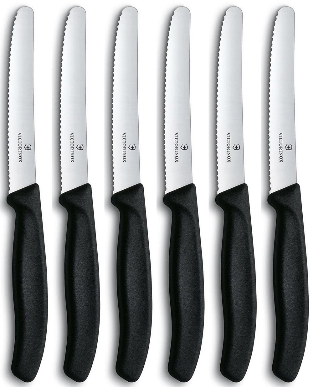 Victorinox tafel- tomatenmes gekarteld zwart lemmet