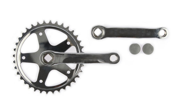 Vinty crankstel 36t. spieloos 130mm 1 8 zilver