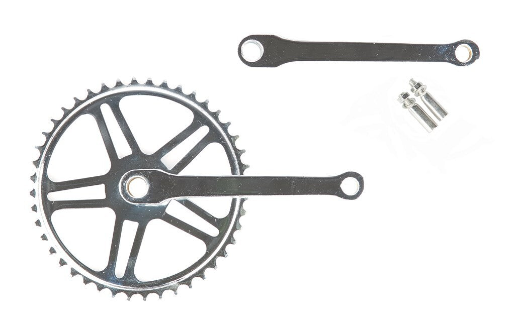 crankstelset met spiegat 44T 170 mm zilver