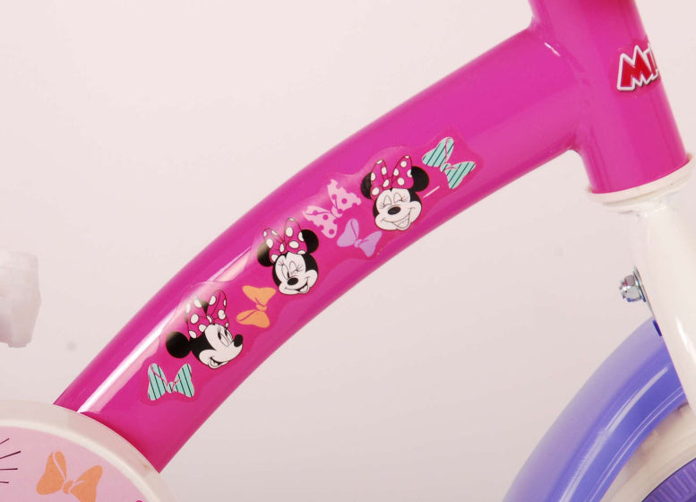 Disney Minnie la plus mignonne de tous les temps ! Vélo enfant - Filles - 10 pouces - Rose Blanc Violet - Doortrapper
