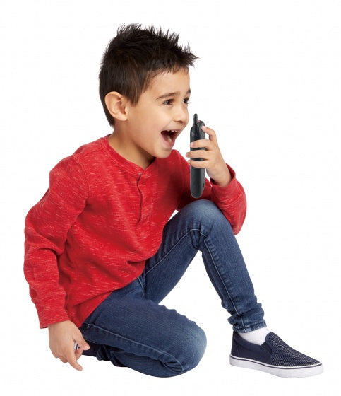 walkie talkie KidiTalkie 27,9 cm blauw geel 2 stuks