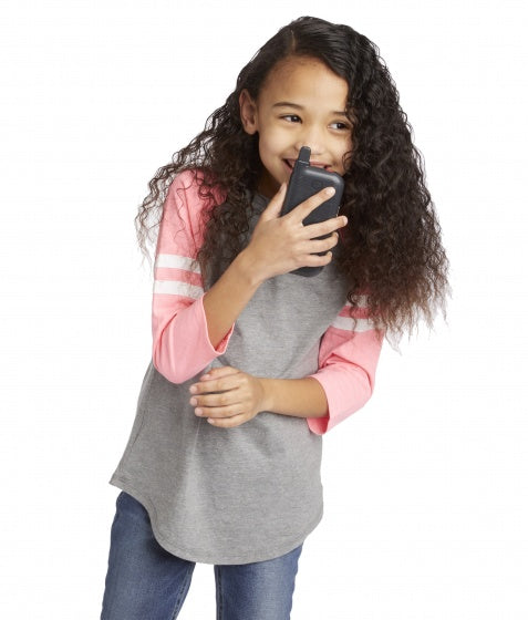 walkie talkie KidiTalkie 27,9 cm blauw geel 2 stuks