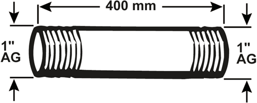 Cornat galva buis mm 1'' 400mm (530) - vzs530140