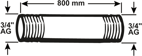 Cornat galva buis mm 3 4 800mm (530) - vzs5303480