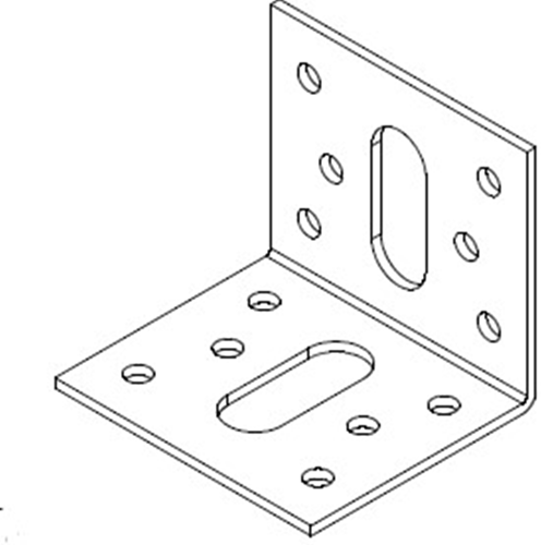 Waelbers hoekanker m ril 150x150x60x2,5mm zwart - 10 stuk(s) - 4927.05