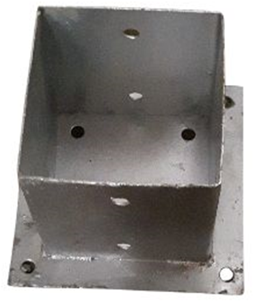 Waelbers producten paalhouder op plaat 121mm fv
