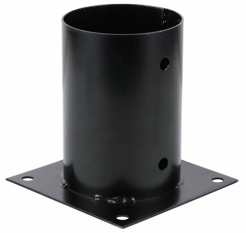 Waelbers paalhouder op plaat rond 80mm zwart - 1 stuk(s) - 428377.99