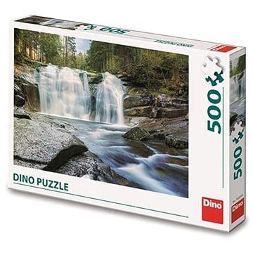 Dinotoys dinopuzzel - watervallen van mumlava in tsjechie - 500 stukjes