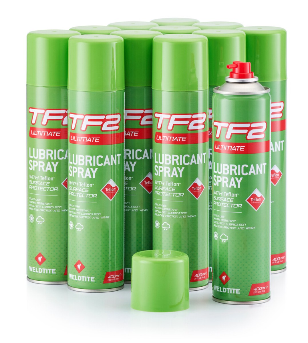 Huile de lubrification Weldtite TF2 + bombe téflon 400 ml 3903015
