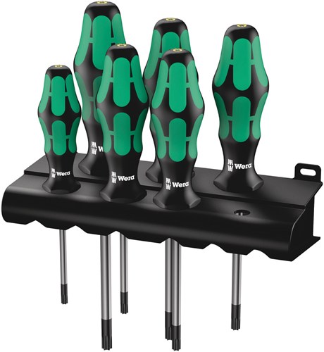 Wera 367 6 torx® bo kraftform plus torx® bo-schroevendraaierset + houder, 6 -delig - 1 stuk(s) - 05138250001