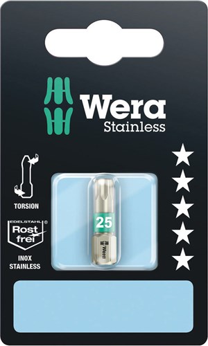 Wera 3867 1 ts sb torx® bits, rvs, tx 25 x 25 mm - 1 stuk(s) - 05073623001