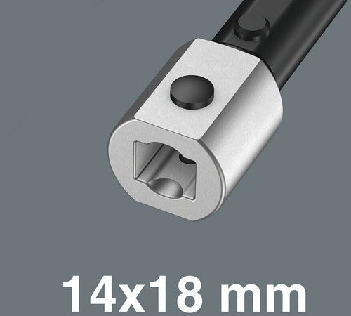 Wera 7880 joker l zelfinstellende insteek-steeksleutel voor sleutelmaat 16-19 mm, 14x18mm, 14x18 x 16-19 x 5 8-3 4 x 85.5 mm - 05020171001