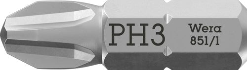 Wera 851 1 z bits phillips, ph 3 x 25 mm - 1 stuk(s) - 05072074001