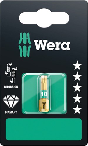 Wera 867 1 bdc torx® bits, tx 10 x 25 mm - 1 stuk(s) - 05134374001