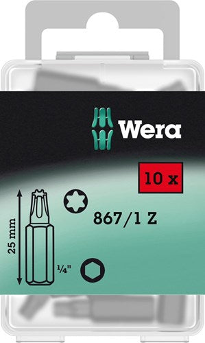 Wera 867 1 z torx® bits, tx 15 x 25 mm (10 bits pro box) - 1 stuk(s) - 05072407001