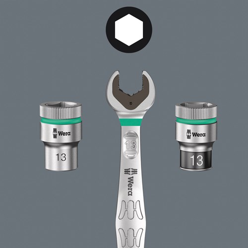 Wera 8790 hma zyklop hand- en machinedop met 1 4 -aandrijving, 15 x 23 mm - 05003499001