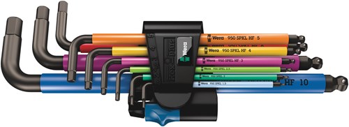Wera inbussleutelset 950 9 hex-plus multicolour hf 1 (zwart, 9-delig, kleurgecodeerd)