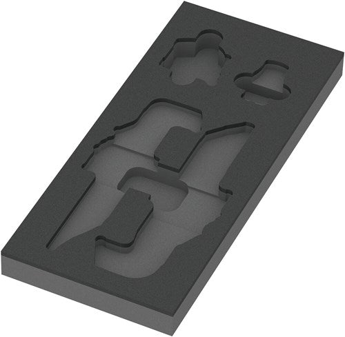 Wera 9840 schuimrubberen inzetstuk voor stiftsleutels set 1, zonder gereedschap, 172 x 30 x 392 mm - 05137340001