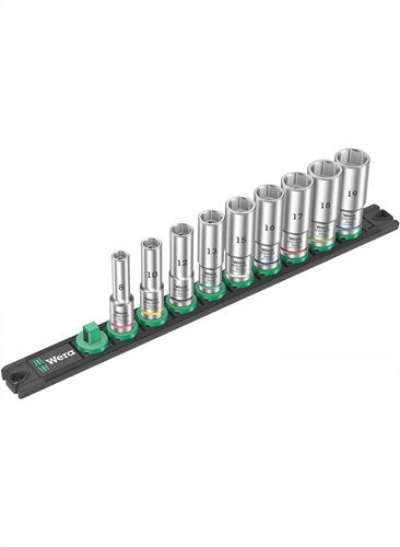 Wera dop-magneetstrip b deep 1 doppenset, 3 8 -aandrijving, 9-delig - 05005440001