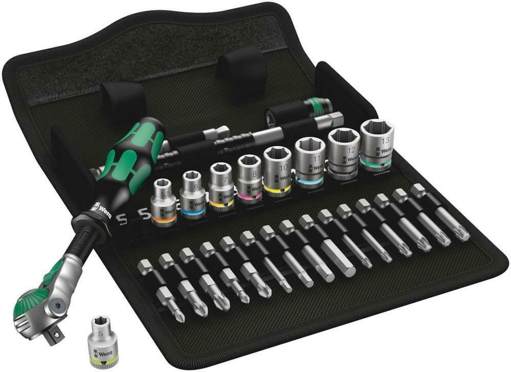 Wera 8100 sa 6 zyklop speed-ratelset 1 4 gereedschapsset (28-delig)