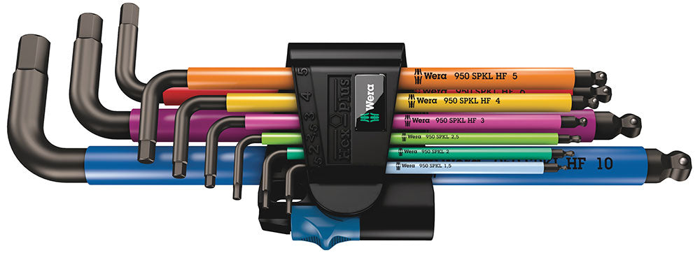 Wera inbussleutelset 950 9 hex-plus multicolour hf 1 (zwart, 9-delig, kleurgecodeerd)